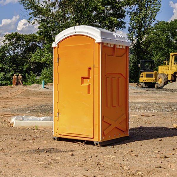 how often are the portable restrooms cleaned and serviced during a rental period in Bradford Ohio